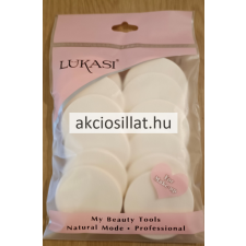 Lukasi Kozmetikai szivacs 12 db-os kör alakú fehér smink kiegészítő