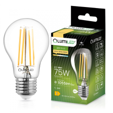 LUMILED E27 A60 LED izzó 8W = 75W 1055lm 3000K meleg 360° LUMILED izzószál izzó
