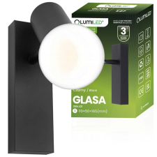 LUMILED Fali lámpa LED reflektor spot E27 üveggel, Lumiled, fekete világítás