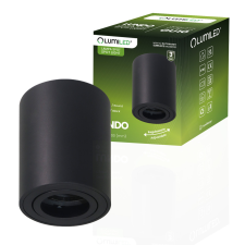LUMILED Felületre szerelhető HALOGEN Spotcsöves mozgatható lámpatest LUNDO GU10 LUMILED kerek fekete 80mm világítás