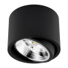 LUMILED Felületre szerelhető lámpatest HALOGEN SPOT TUBE Mozgatható GU10 AR111 Kerek Fekete 100mm TELES LUMILED