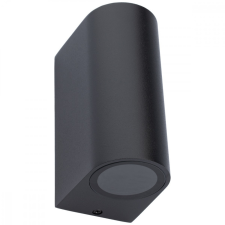 LUMILED Kerti fali lámpa, emelvény, kültéri lámpa, 2xGU10, fekete kültéri világítás