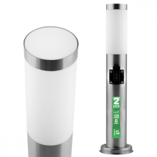 LUMILED Kerti lámpa E27 INOX POST 65cm 230V-os aljzattal Lumiled kültéri világítás