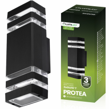 LUMILED Kerti lámpa Emelés fali lámpa fel és le GU10 PROTEA Fekete LUMILED kültéri világítás