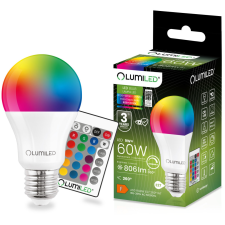 LUMILED LED izzó E27 A60 9W = 60W 806lm RGB+3000K szabályozható Smart LUMILED izzó