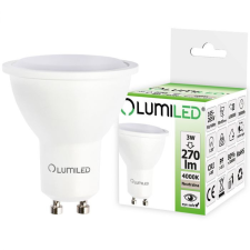 LUMILED LED izzó GU10 3W = 30W 270lm 4000K Semleges 120° LUMILED izzó