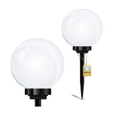 LUMILED LED napelemes kerti lámpa 6500K IP44 30cm szegecses fehér golyós ATRIS LUMILED kültéri világítás