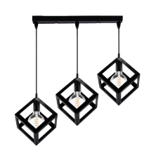 LUMILED Mennyezeti függőlámpa TALUS Geometrikus függesztőkocka LED-hez 3x E27 LUMILED világítás