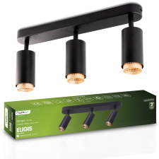 LUMILED Mennyezeti LED spotlámpa, 3x GU10, ELIGIS, fekete, LUMILED világítás