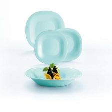 LUMINARC Neo Carine étkészlet 18 részes türkiz tányér és evőeszköz