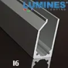 Lumines Type-I6 Alu profil üvegszorító profil ezüst - világító plexi / üveg tábla készítése