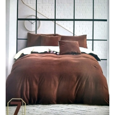  LUNA 7 részes egyszínű ágynemű garnitúra - barna lakástextília