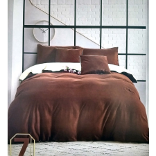  LUNA 7 részes egyszínű ágynemű garnitúra - barna lakástextília