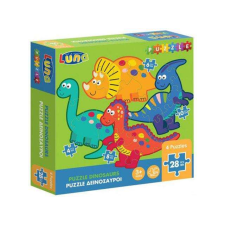 Luna Dinoszauruszok 4 az 1-ben puzzle 28db-os puzzle, kirakós