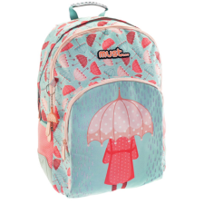 Luna Must: Esernyős három rekeszes iskolatáska, hátizsák 33x16x45cm iskolatáska