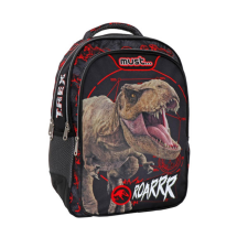 Luna Must: Jurassic World T-rex lekerekített ergonomikus iskolatáska 33x18x43cm iskolatáska