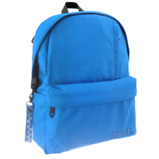 Luna Must: Kék négy rekeszes lekerekített iskolatáska, hátizsák 32x17x42cm iskolatáska