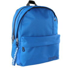 Luna Must: Kék négy rekeszes lekerekített iskolatáska, hátizsák 32x19x42cm iskolatáska