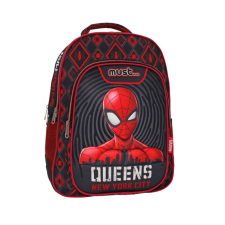 Luna Must: Pókember lekerekített ergonomikus iskolatáska, hátizsák 32x18x43cm iskolatáska