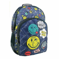 Luna Smiley farmer színű iskolatáska, hátizsák 33×16×45 cm iskolatáska