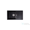 Lunart Lotti 77x45 cm-es öntött gránit mosogató medence szifon nélkül,Midnight black 5999861632015