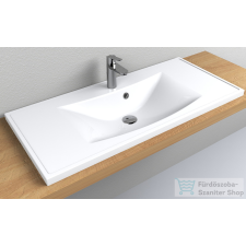 Lunart Tundy 100x45 cm-es beépíthető öntöttmárvány mosdó,fényes fehér 5999123006875 szaniter