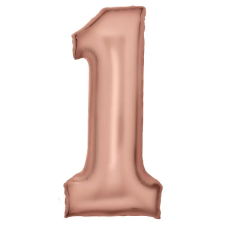  Lustre Rose Gold 1-es szám fólia lufi 86 cm party kellék