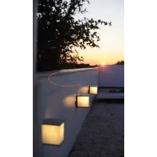 Lutec 1846 gr BOX CUBE Fali kültéri lámpa, IP44 kültéri világítás