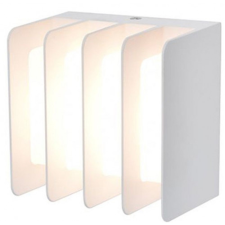 Lutec LED lámpatest , oldalfali , 14.5 W , meleg fehér , matt fehér , kültéri , IP54 , LUTEC , GRIDY kültéri világítás