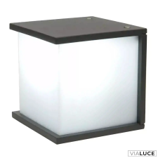 Lutec Szürke kültéri fali lámpa, E27, Box Cube, LUTEC-5184601118 kültéri világítás