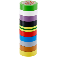 LUX-TOOLS LUX szigetelőszalag-készlet 10 db 3,3 m x 12 mm ragasztószalag és takarófólia