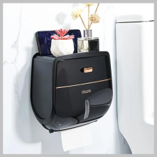  Luxe Fali WC-papír Tartó fiókkal könnyű felszerelés PU149167 fürdőszoba kiegészítő