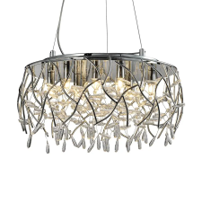 Luxera Amato króm-átlátszó függesztett lámpa (LUX-46121) G9 6 izzós IP20 világítás