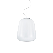 Luxera Dover fehér-króm függesztett lámpa (LUX-46079) E27 1 izzós IP20 világítás