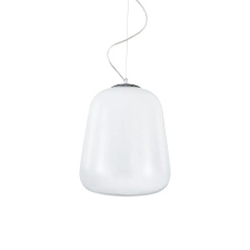 Luxera Dover fehér-króm függesztett lámpa (LUX-46079) E27 1 izzós IP20 világítás