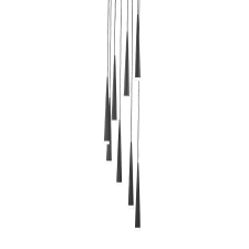 Luxera Ebony króm-fekete függesztett lámpa (LUX-48005) G9 8 izzós IP20 világítás