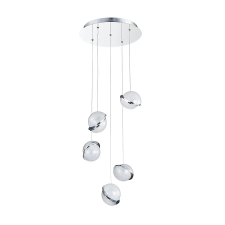 Luxera Malcom króm-fehér LED függesztett lámpa (LUX-62432) LED 1 izzós IP20 világítás