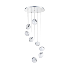 Luxera Malcom króm-fehér LED függesztett lámpa (LUX-62433) LED 1 izzós IP20 világítás