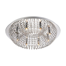 Luxera Rhodia króm-átlátszó kristály mennyezeti lámpa (LUX-32319) G9 8 izzós IP20 világítás
