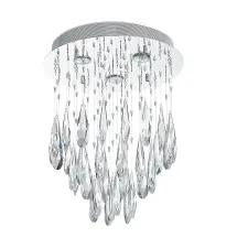 Luxera Russet króm-átlátszó kristály mennyezeti lámpa (LUX-62431) GU10 3 izzós IP20 világítás