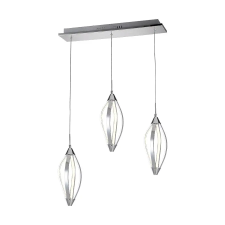 Luxera Sakura króm LED függesztett lámpa (LUX-61306) LED 3 izzós IP20 világítás