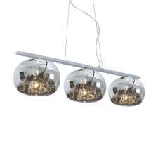 Luxera Sphera króm-átlátszó függesztett lámpa (LUX-46039) G9 3 izzós IP20 világítás