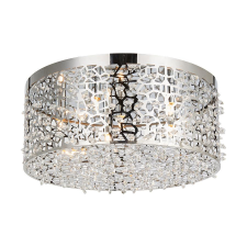 Luxera Vitra ezüst-átlátszó kristály mennyezeti lámpa (LUX-64372) G9 5 izzós IP20 világítás