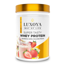 Luxoya Super Tasty Whey Protein 450g - Eper-fehér csokoládé íz vitamin és táplálékkiegészítő