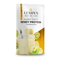 Luxoya Super Tasty Whey Protein kivi banán íz 30g vitamin és táplálékkiegészítő
