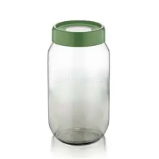 Luxplastic IRIS C-00429 Rainbow zöld üveg tároló 1.000ml (C-00429) uzsonnás doboz