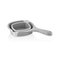 Luxplastic IRIS L-00857-2 összecsukható szilikon kiöntő 900ml, szürke (L-00857) tányér és evőeszköz