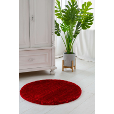 Luxury Emerald Luxury Shaggy (Red) szőnyeg csúszásgátlóval kerek 80cm Bordó lakástextília