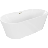 Luxury Luna szabadon álló fürdökád akril  170 x 80 cm, fehér,  leeresztö arany - 52031708000-G Térben álló kád