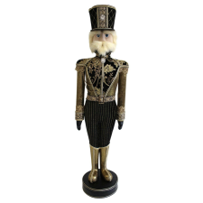  Luxus fekete-arany Diótörő 105cm karácsonyi dekoráció